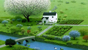 河畔乡村小屋