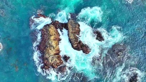 唯美俯瞰海浪4K
