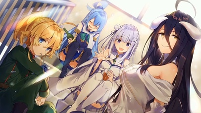 动漫美少女合照