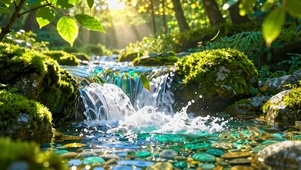 林间流水