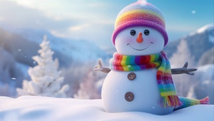可爱雪人