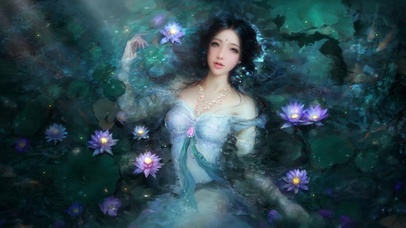 唯美睡莲女神
