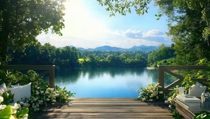 护眼绿景