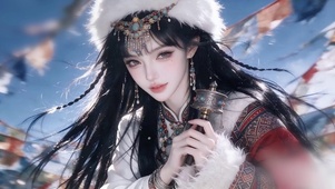 唯美藏族少女