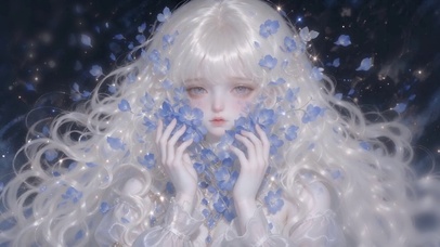 勿忘我银白少女