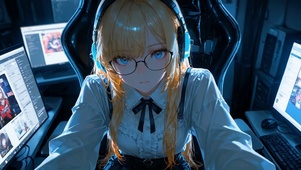 眼镜美少女