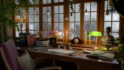 舒适的雨天办公室