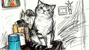 手绘猫咪