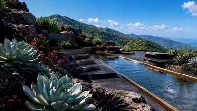 山景静谧庭院
