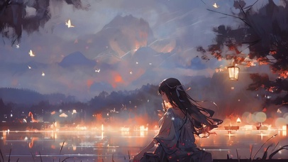 江畔女孩