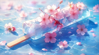 夏日清凉 桃花雪糕