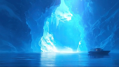 梦幻阳光冰川洞穴
