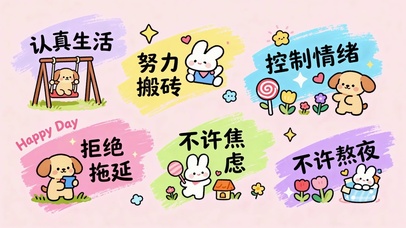 不许焦虑认真生活拒绝拖延情绪