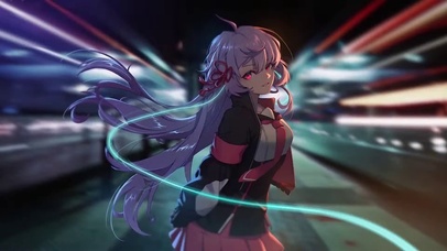 火车站动漫女孩