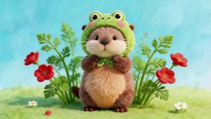 可爱小水獭宝宝