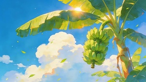 蓝天下香蕉