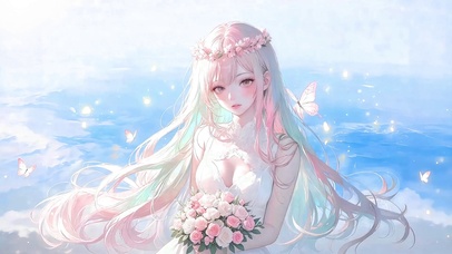 花圈女孩听海