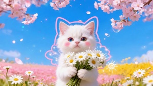 春日花田小白猫