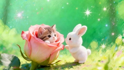 猫咪与可爱兔子