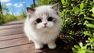 软萌可爱户外布偶小奶猫