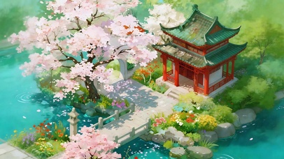 江南樱落古亭