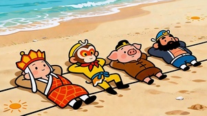 悠闲躺平师徒四人