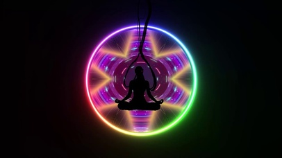 赛博朋克冥想女孩