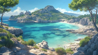 湛蓝爱琴海