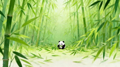 竹林可爱熊猫