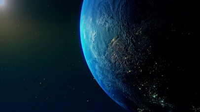 大气震憾宇宙地球自转