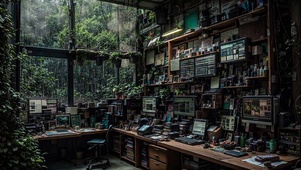 【雨景】树林里的工作室