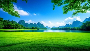 护眼清新山水