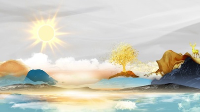 新中式国潮山水画仙侠