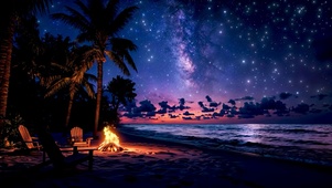 繁星夜海
