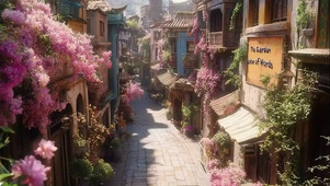 漫游古镇春日阳光街道