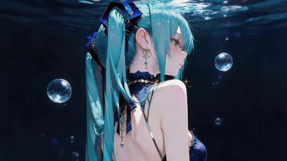 水下可爱女孩