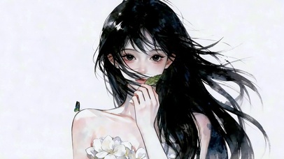 水墨少女