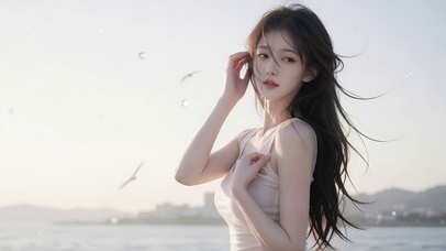 海边美女
