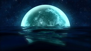炫酷蓝色星球河流