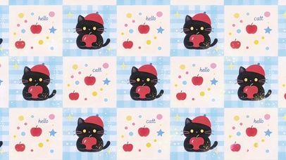 可爱苹果小猫