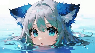 4K可爱的落水狐