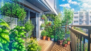 夏日阳台