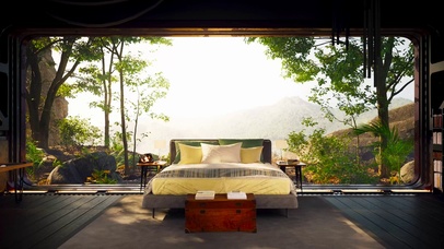 放松山中别墅卧室