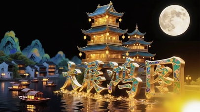 景泰蓝大展鸿图山水赋