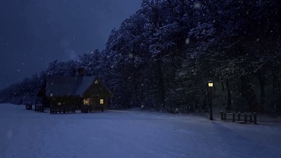 雪夜小屋