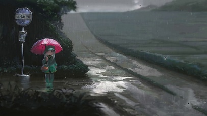 雨中女孩