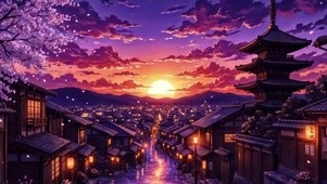 樱花黄昏