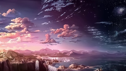 安静笼罩着晚霞，温柔地无声无息