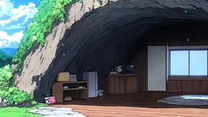 山洞带鱼屏