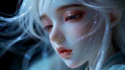 治愈白发女孩